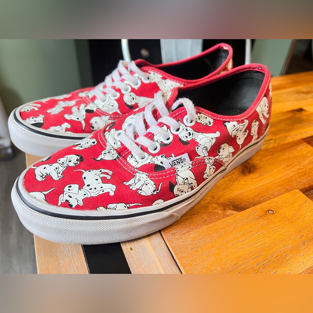Vans Red Dalmatian Pattern Shoes